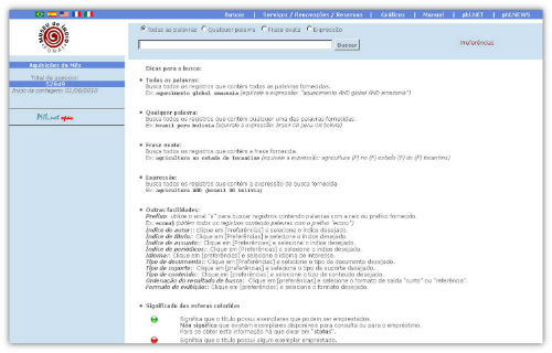 Pesquisa acervo online base de dados sombra reduz