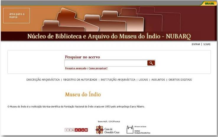 Pesquisa acervo online icaatom borda